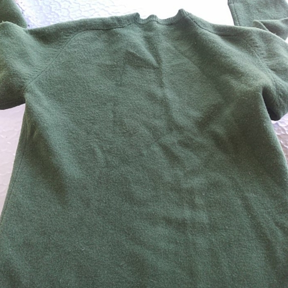 J.Crew Forest Green Lambswool V-neck Sweater - Picture 4 of 5